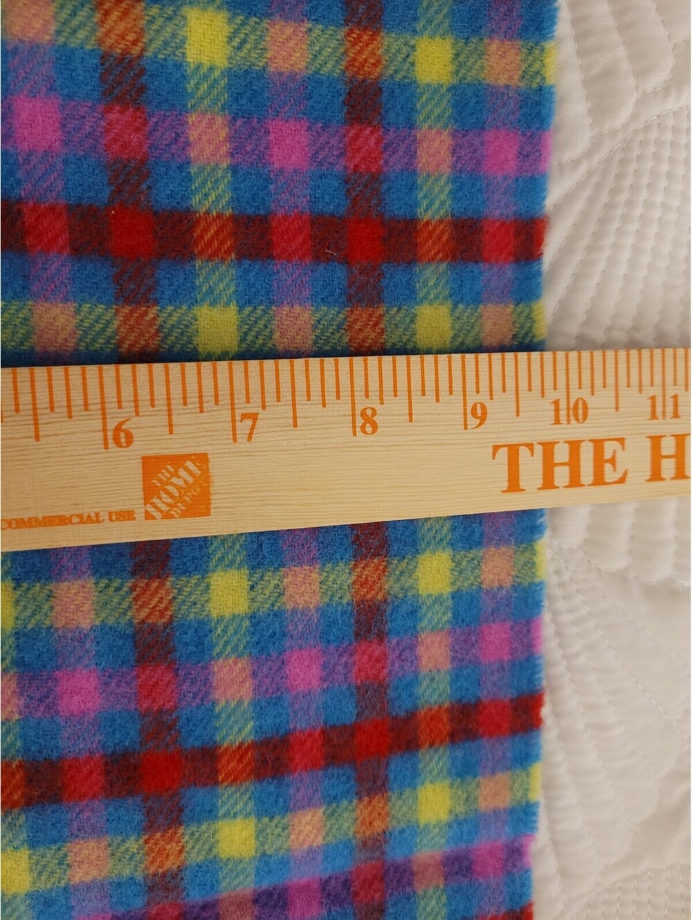 Mackintosh Scotland Lambswool Bright plaid scarf Fringe 66" x 10" Preppy NWT - Picture 4 of 4